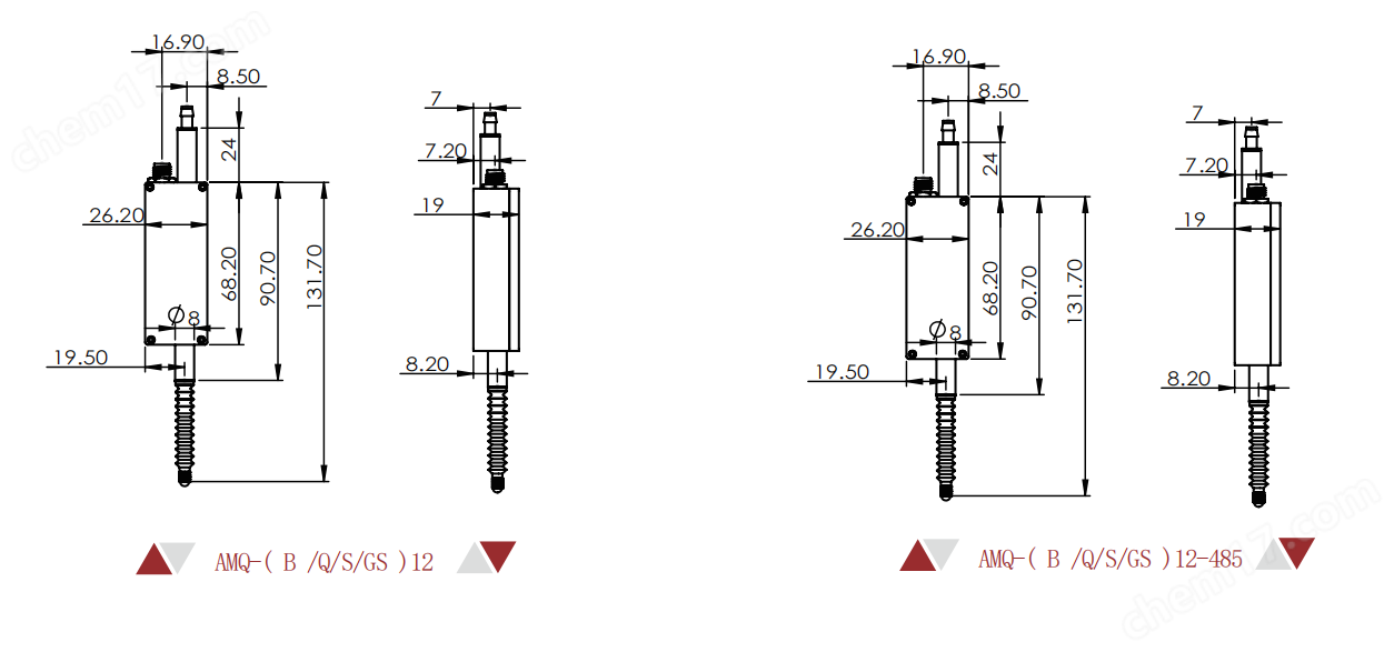 气动光栅接触式位移传感器